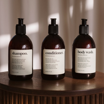 Klisteretikett Premium - Body Wash - Beige