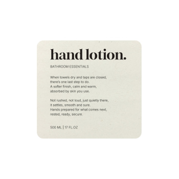 Klisteretikett Premium - Hand Lotion - Beige