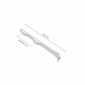 Rollerskena 500/19 -  Höger & Vänster - 224/256mm - Vit