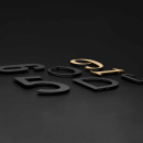 Husbokstav Home - Svart