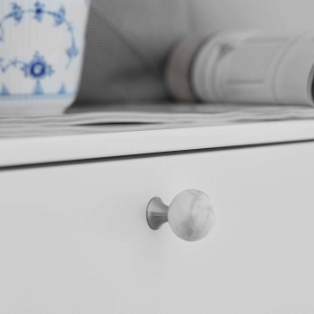 Knopp Bead Straight - Carrara Marmor