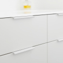 Profilhandtag Edge Straight - 200mm - Vitlackad