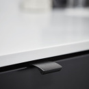 Profilhandtag Edge Straight - 40mm - Borstad Svart