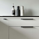 Profilhandtag Edge Straight - 40mm - Borstad Svart