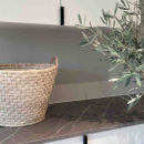 Profilhandtag Edge Straight - 40mm - Borstad Svart