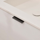 Profilhandtag Edge Straight - 100mm - Borstad Svart