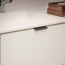 Profilhandtag Edge Straight - 100mm - Borstad Svart