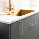 Handtag Viva - Borstad Obehandlad Mässing