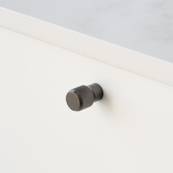 Knopp Brooklyn Ø20mm - Borstad Titansvart