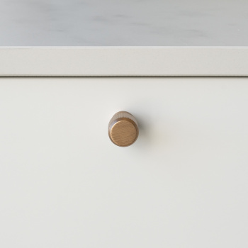Knopp Brooklyn Ø20mm - Mörk Borstad Mässing