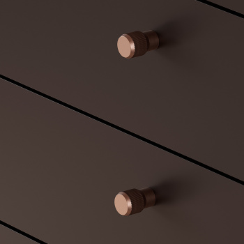 Knopp Brooklyn Ø20mm - Borstad Brons
