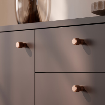 Knopp Brooklyn Ø20mm - Borstad Brons