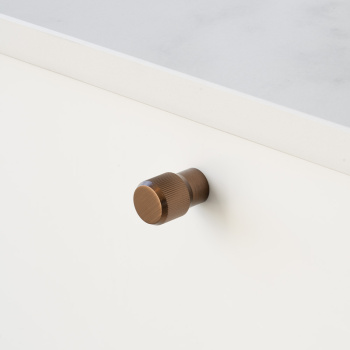 Knopp Brooklyn Ø20mm - Borstad Brons