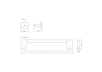 Knopp Nexx Ø25mm - Borstad Brons