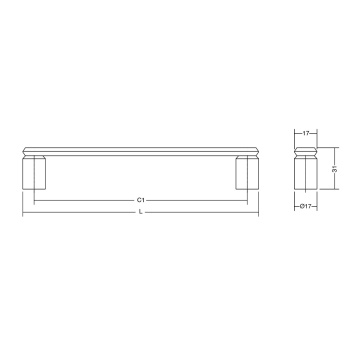 Handtag Fase cc160mm - Borstad Brons
