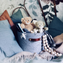 Handtag Loop - 128mm - Läder Svart/Krom