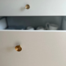 Knopp Sture - 28mm - Borstad Obehandlad Mässing