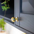 Knopp Solliden - Polerad Mässing