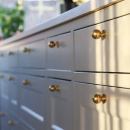 Knopp Solliden - Polerad Obehandlad Mässing