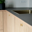 Knopp Como - Borstad Mässing