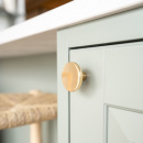 Knopp Como Big - Polerad Mässing