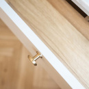 Knopp Uno - Borstad Obehandlad Mässing