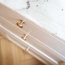 Knopp Uno - Borstad Obehandlad Mässing