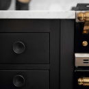 Knopp Fleur - Gjutjärn Svart