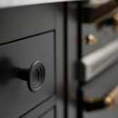 Knopp Fleur - Gjutjärn Svart