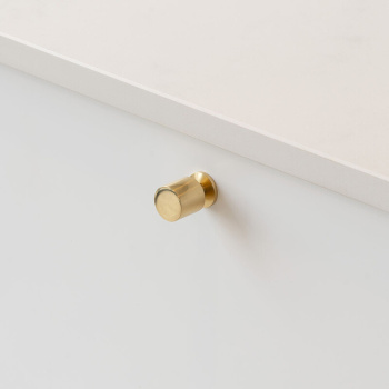 Knopp Solo - 21mm - Polerad Mässing