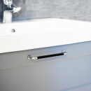 Handtag Lounge - 160mm - Krom/Svart Läder