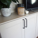 Handtag Lounge - 160mm - Svart/Svart Läder