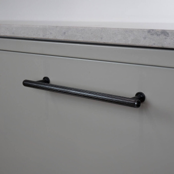 Handtag Rille Mini - 160mm - Borstad Svart