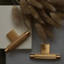 Knopp T Arpa - Borstad Mässing