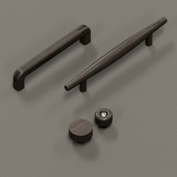 Knopp Nola - 30mm - Mörkbetsad Ek