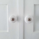 Knopp 409 - 32mm - Förnicklad/Porslin