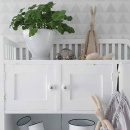 Knopp 409 - 32mm - Förnicklad/Porslin