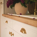 Skålhandtag 3922 - 64mm - Mässing (Matt)