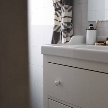 Knopp 24136 - Vit/Krom