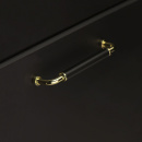 Handtag Brohult M - 128mm - Förnicklad/Vit