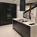 Handtag Brohult M - 128mm - Polerad Mässing/Svart