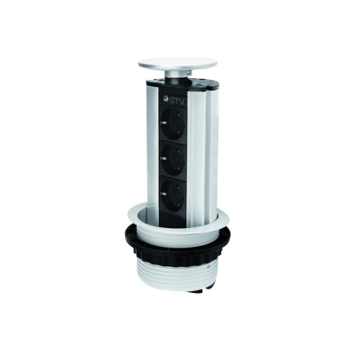 Elpelare 100mm 3st 230V Uttag - Svart i gruppen Outlet hos Beslag Online (42300)