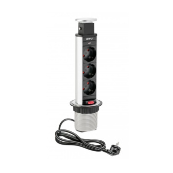 Elpelare 60mm 3st 230V Standard uttag  - Silver