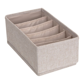 Förvaringslåda med 6-fack - Beige