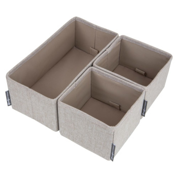 Förvaringslåda 3-set - Beige