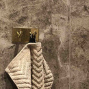 Handdukskrok Base 200 2-Krok - Polerad Mässing