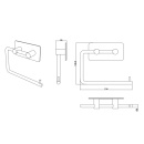 Base 200 Toalettpappershållare - Borstat Rostfritt Stål