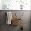 Base 100 Handduksstång - Borstat Rostfritt Stål