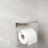 Base Toalettpappershållare Med Hylla - Borstat Rostfritt Stål