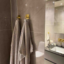 Handdukskrok Base 220 1-Krok - Polerad Mässing